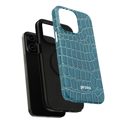 Teal Croc Phone Case
