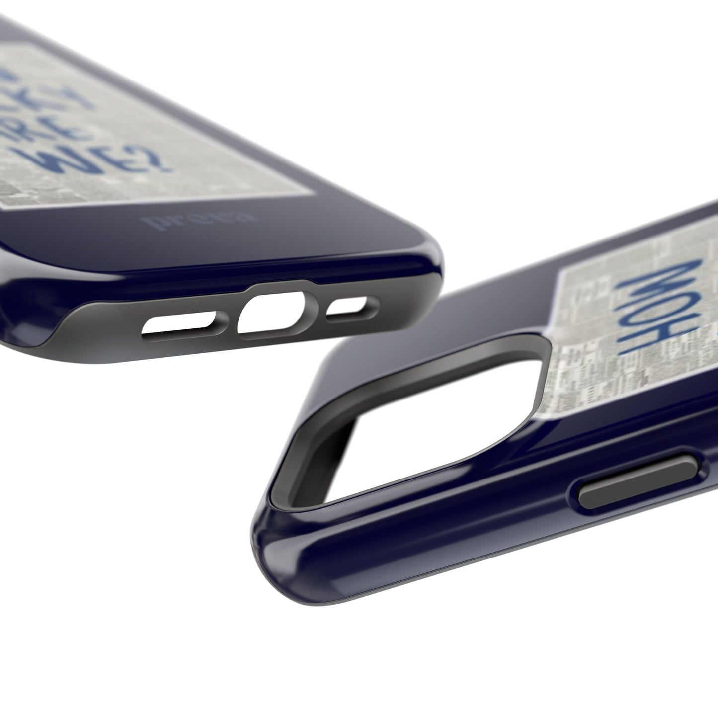 Navy How Lucky Are We Phone Case