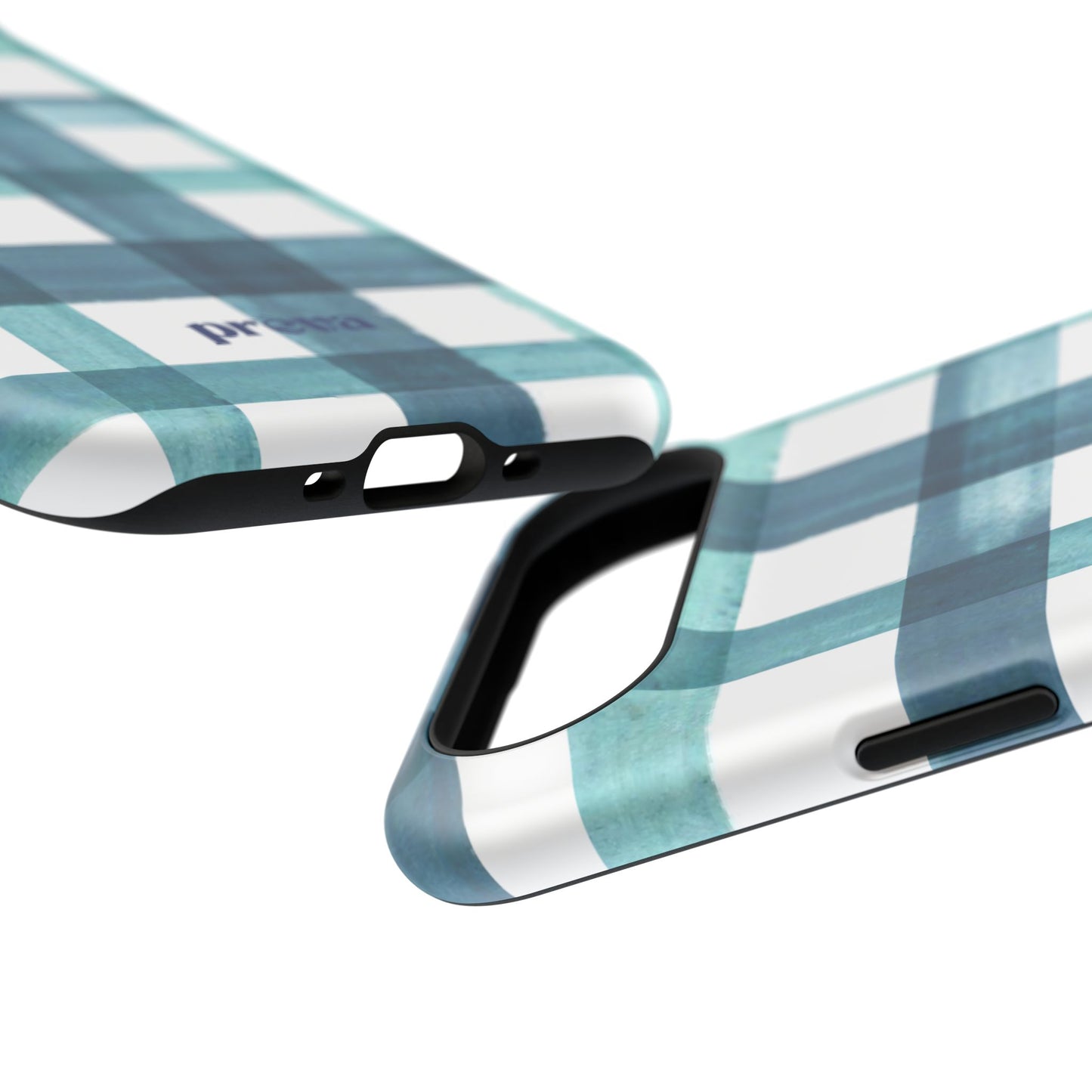 Teal Plaid Phone Case