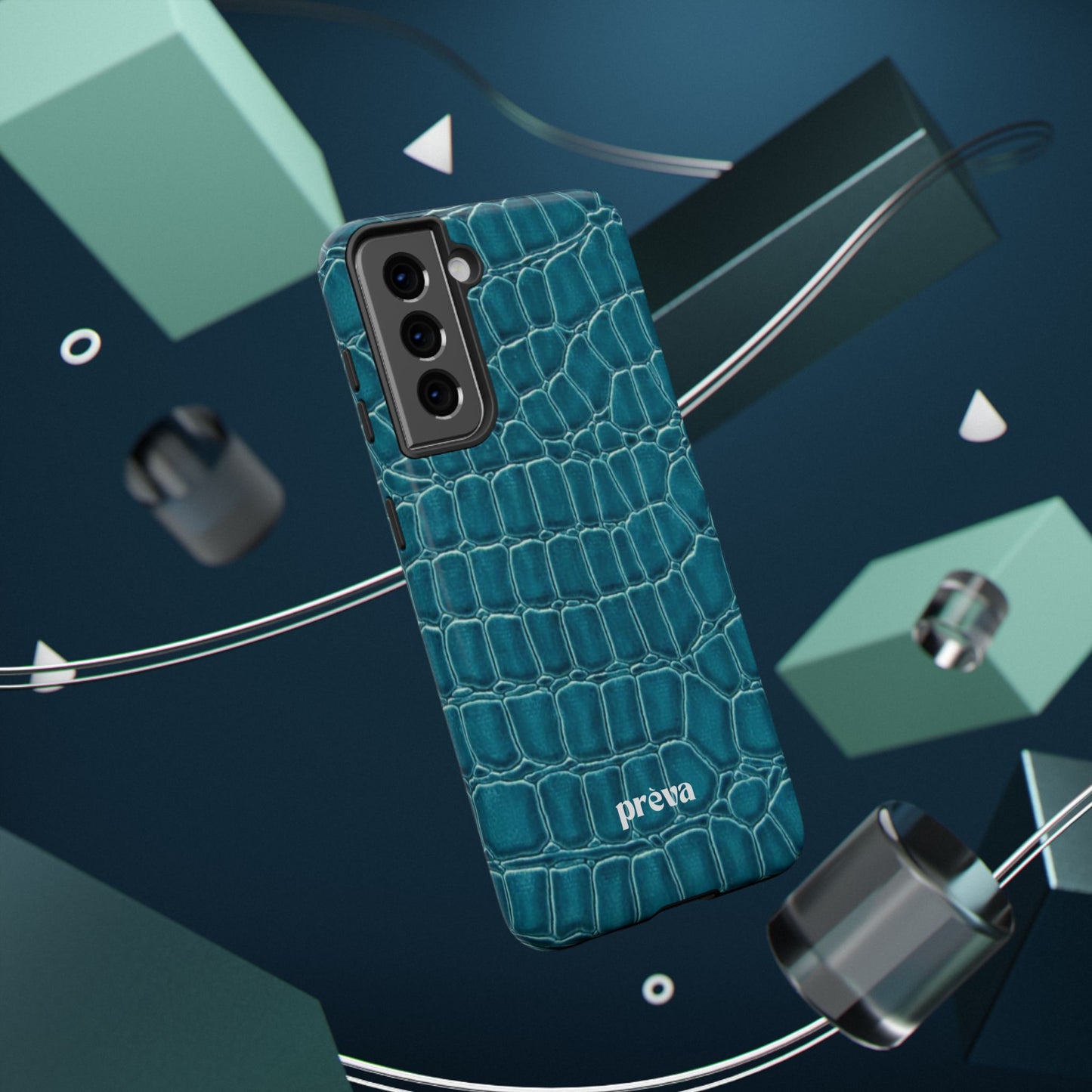 Teal Croc Phone Case