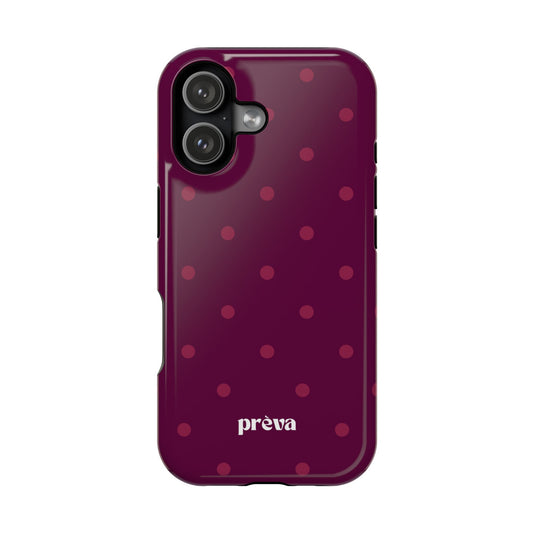 Maroon Polka Dots Phone Case