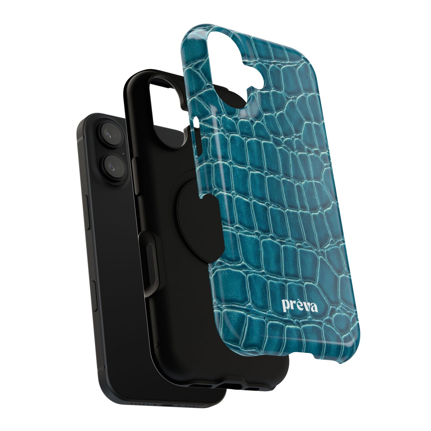 Teal Croc Phone Case