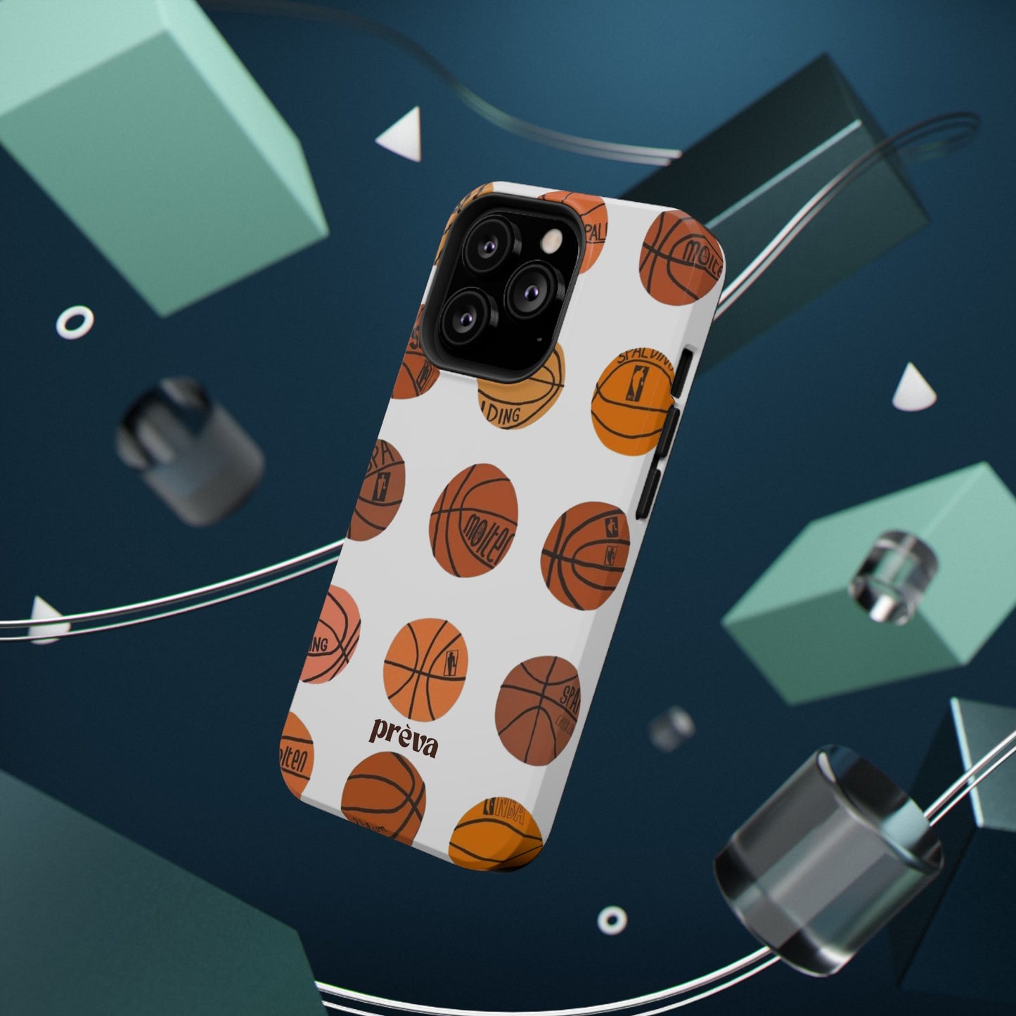 White Basketball Phone Case