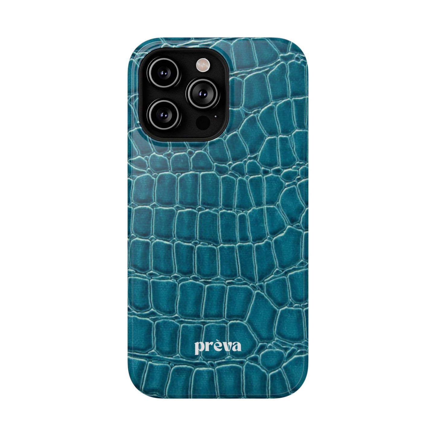 Teal Croc Phone Case