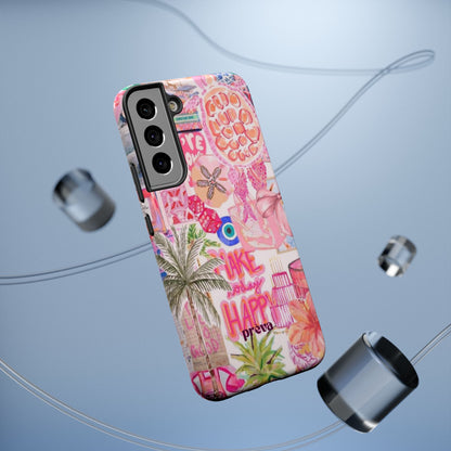 Pink Tropical Collage Phone Case