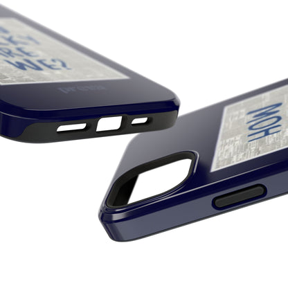 Navy How Lucky Are We Phone Case