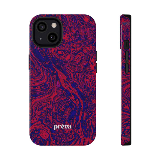 Marbled Red & Purple Phone Case