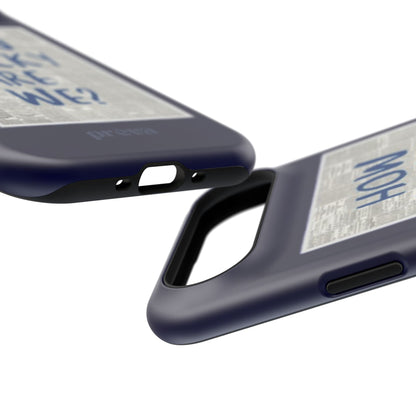 Navy How Lucky Are We Phone Case