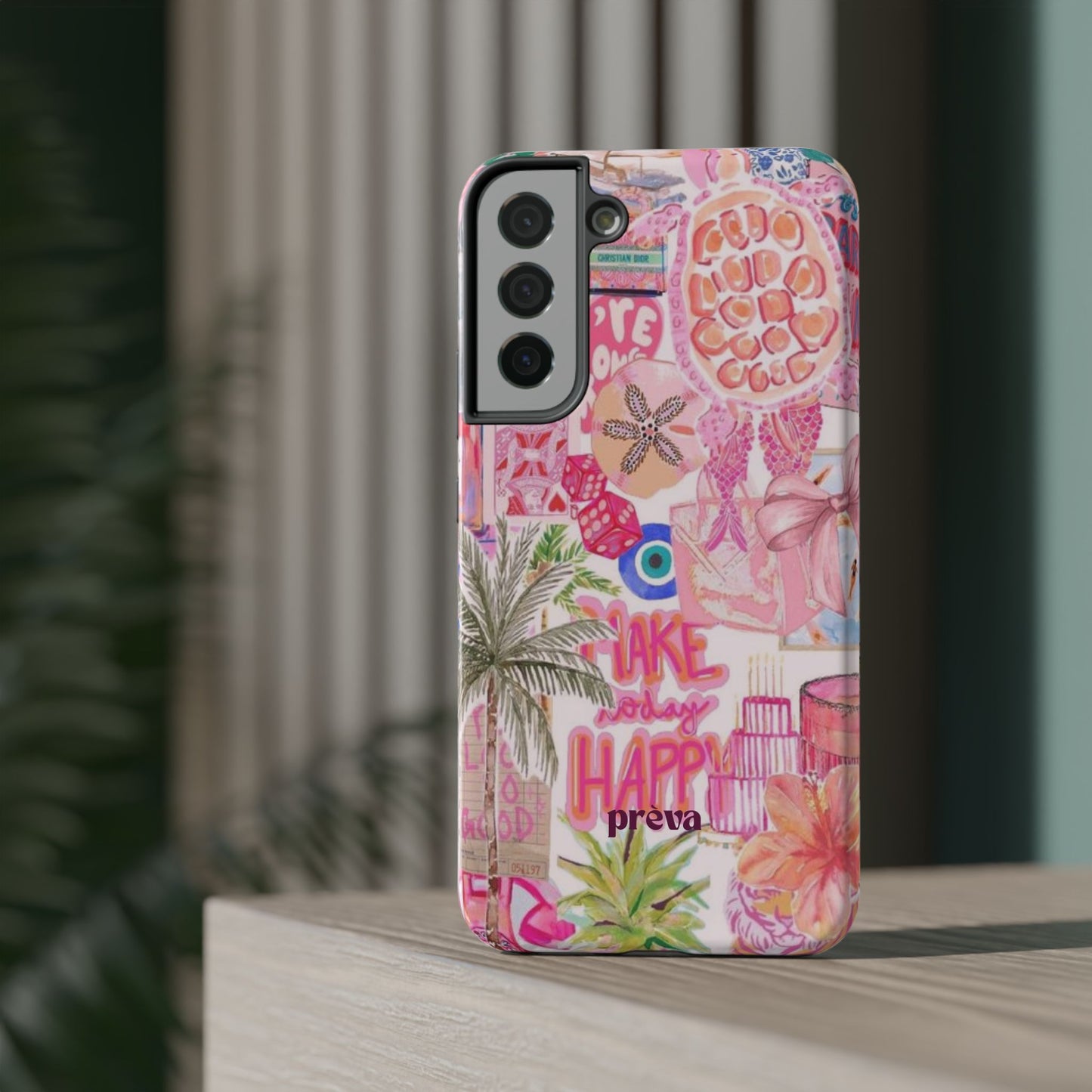 Pink Tropical Collage Phone Case