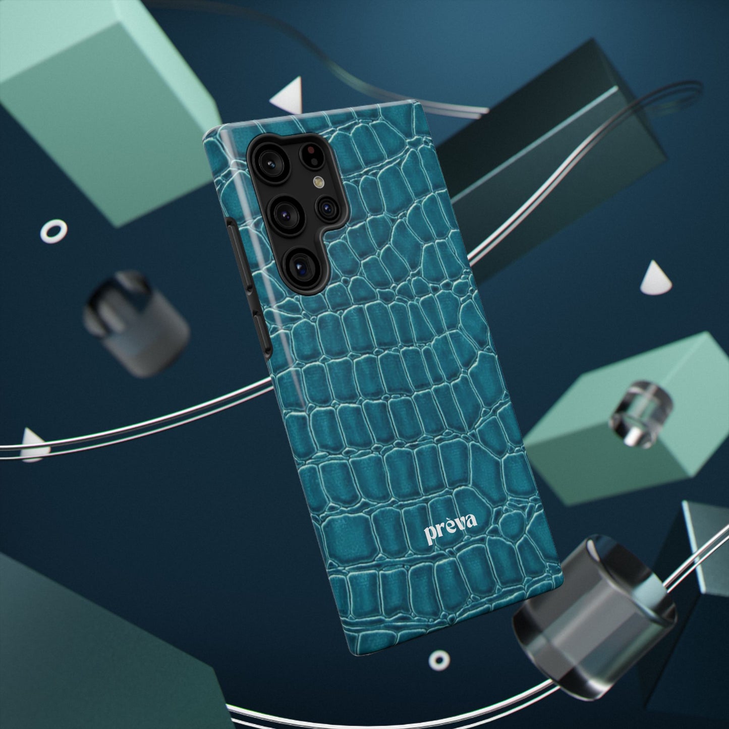 Teal Croc Phone Case