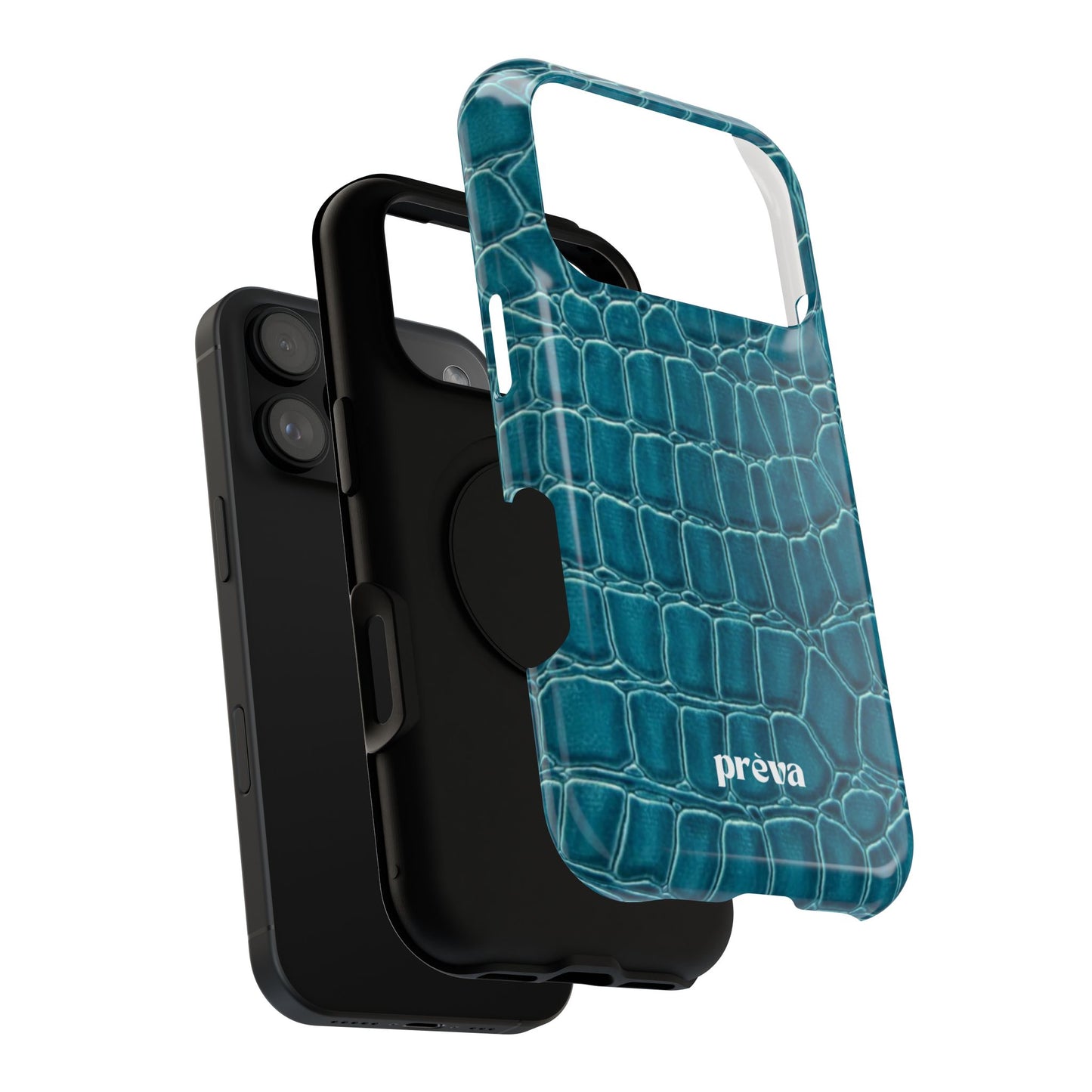 Teal Croc Phone Case