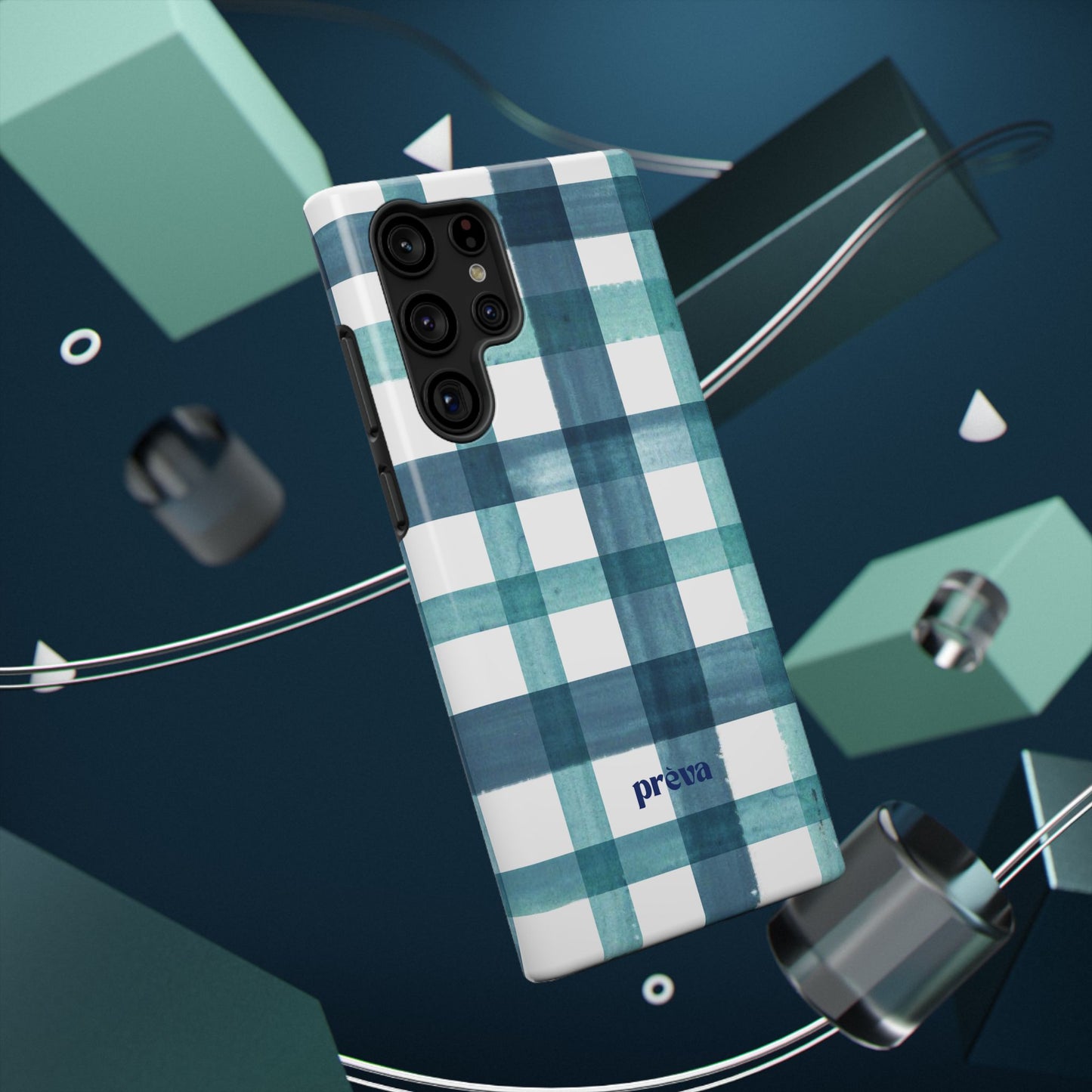 Teal Plaid Phone Case