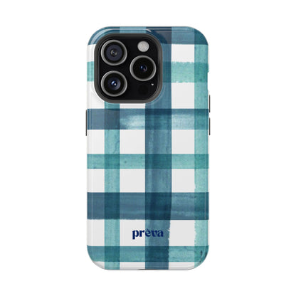 Teal Plaid Phone Case