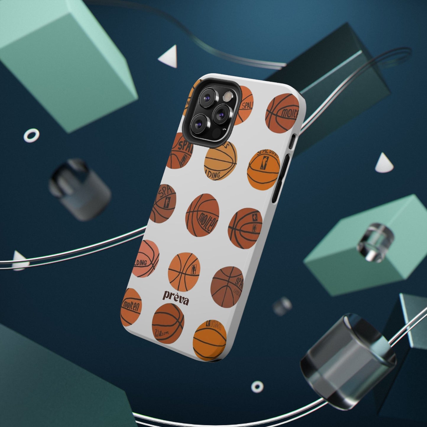 White Basketball Phone Case