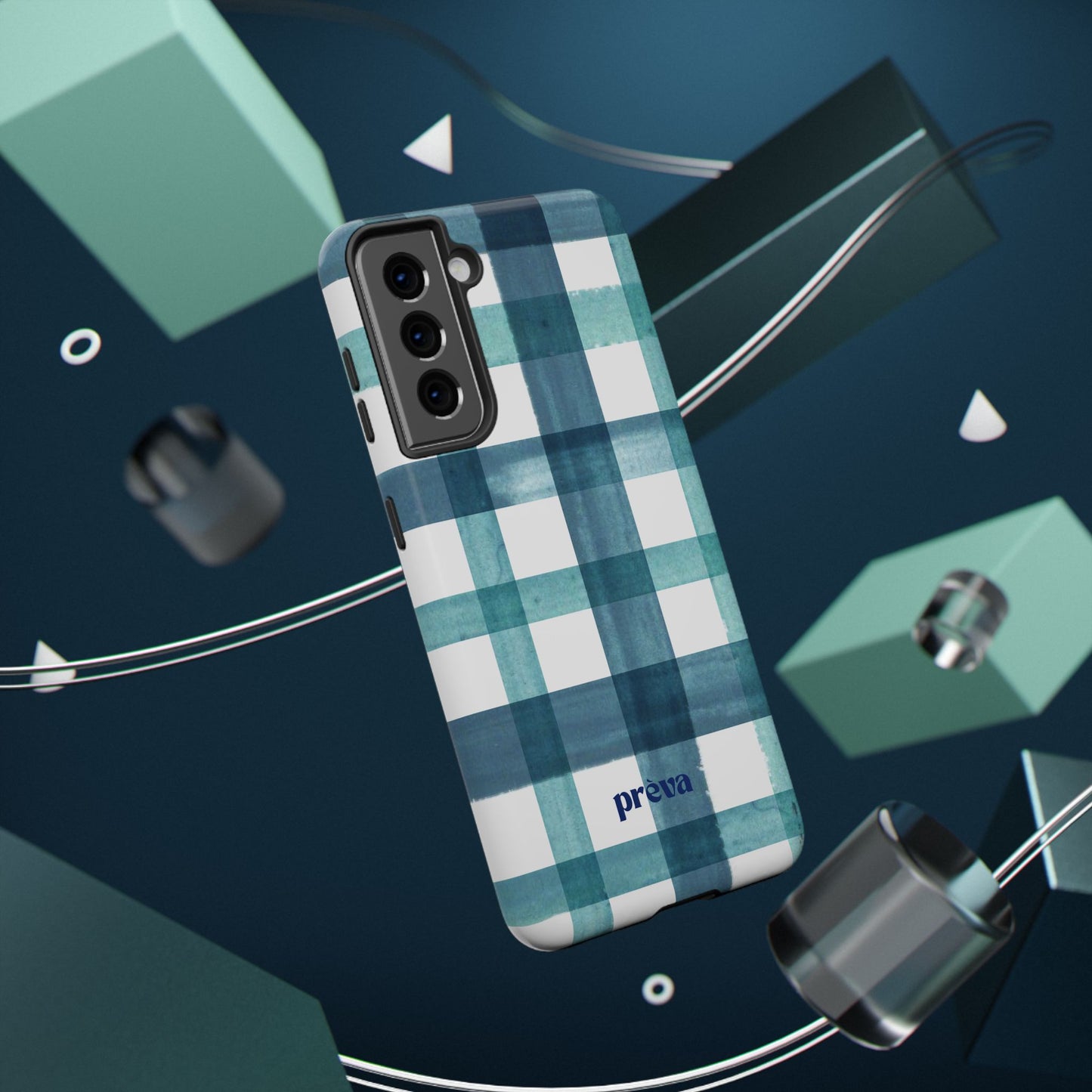 Teal Plaid Phone Case