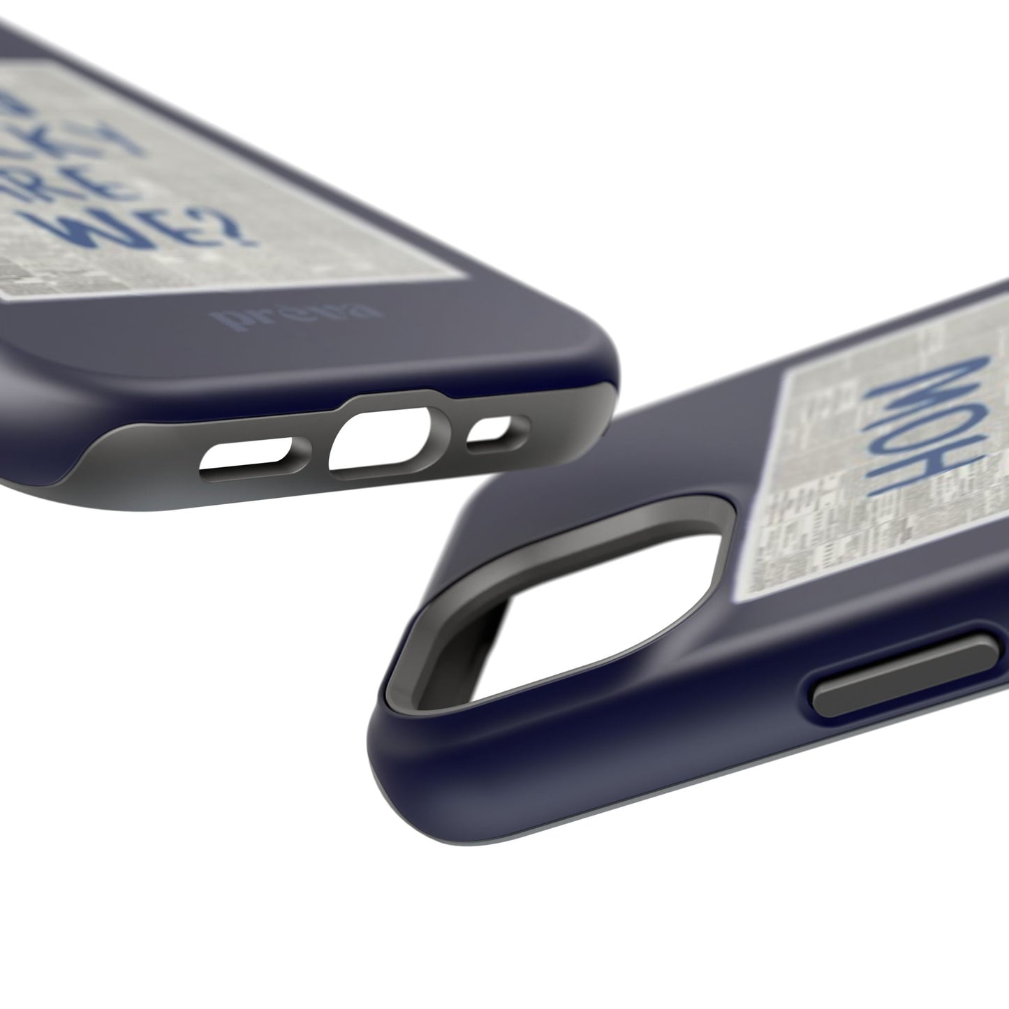 Navy How Lucky Are We Phone Case