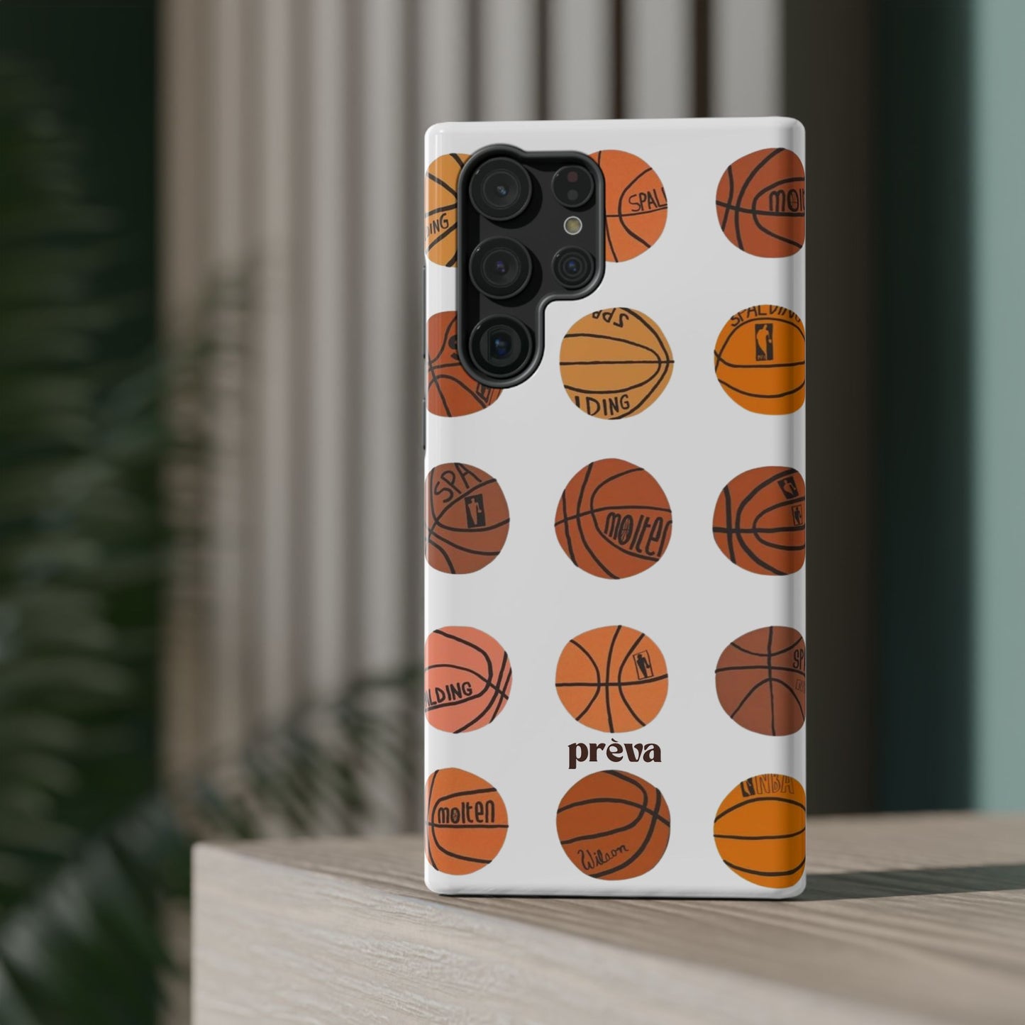White Basketball Phone Case