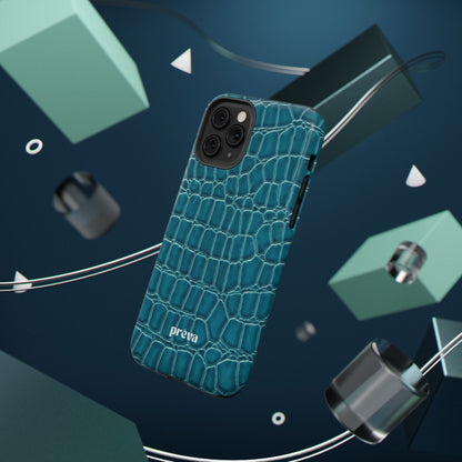 Teal Croc Phone Case