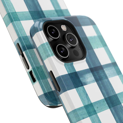 Teal Plaid Phone Case