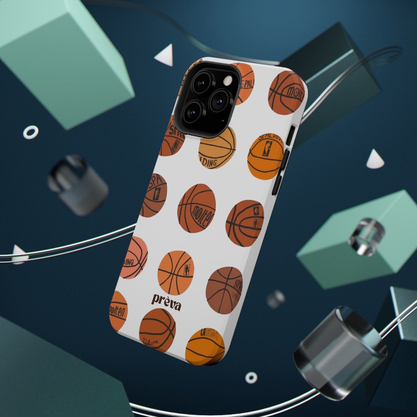 White Basketball Phone Case