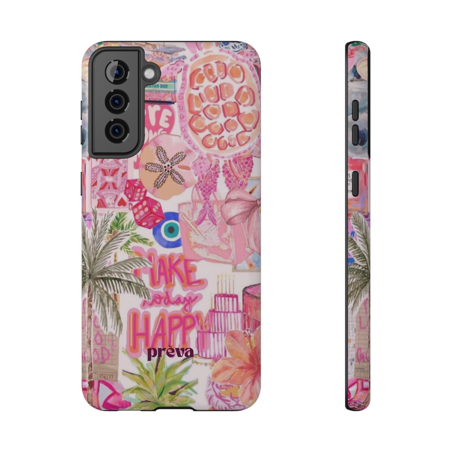 Pink Tropical Collage Phone Case