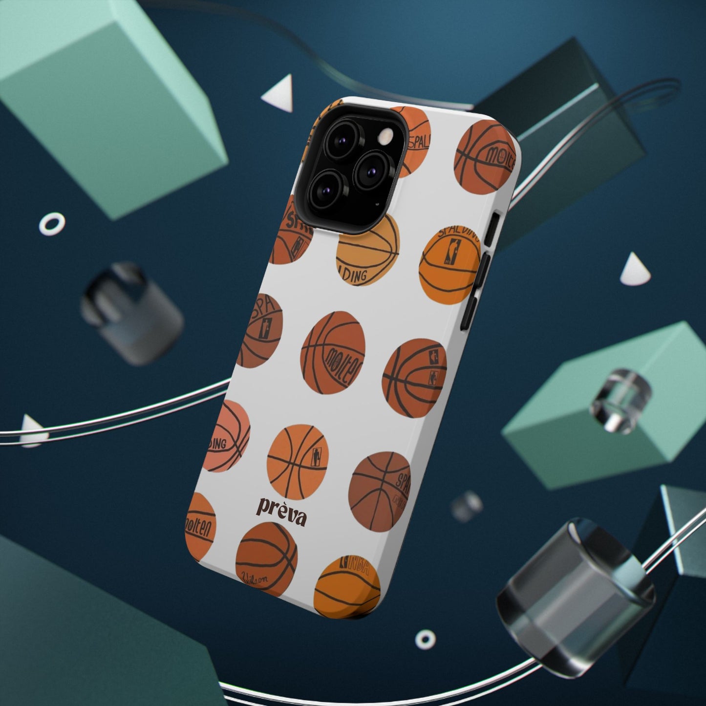 White Basketball Phone Case