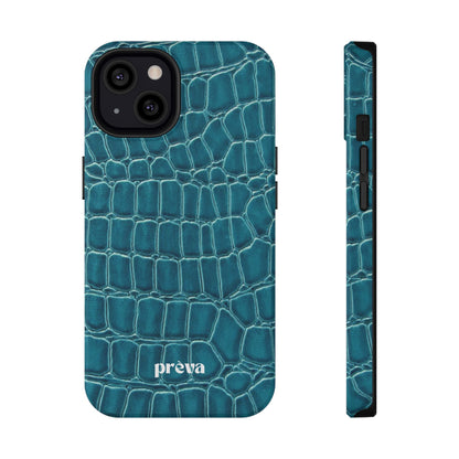 Teal Croc Phone Case