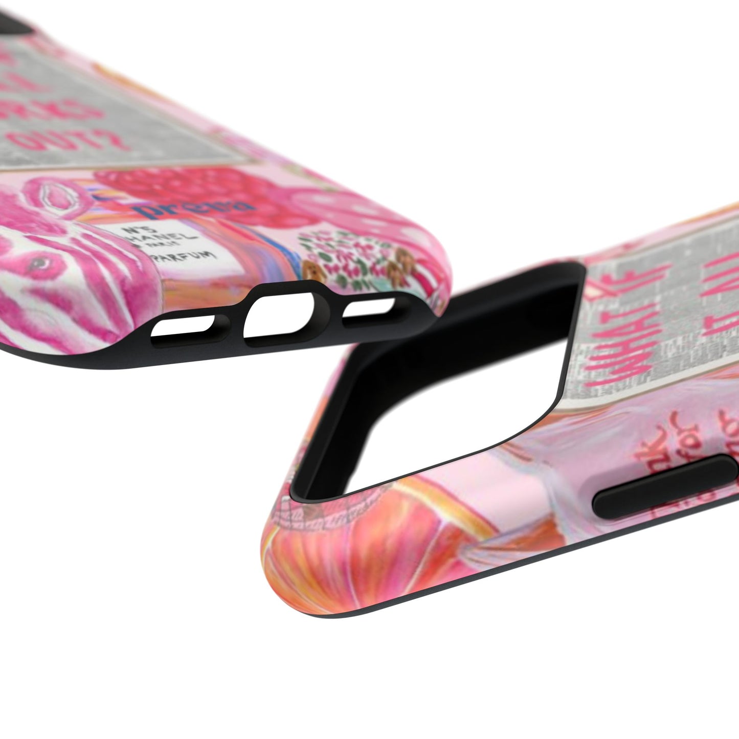 Pink "What If It All Works Out?" Collage Phone Case