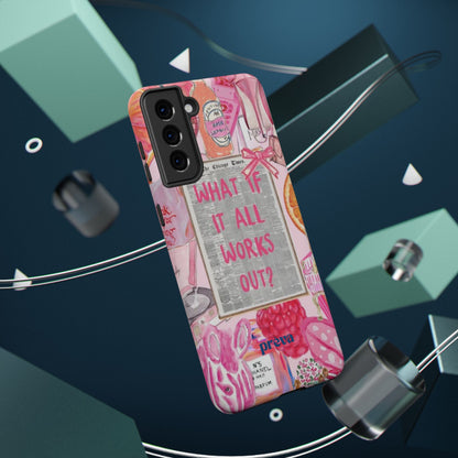 Pink "What If It All Works Out?" Collage Phone Case
