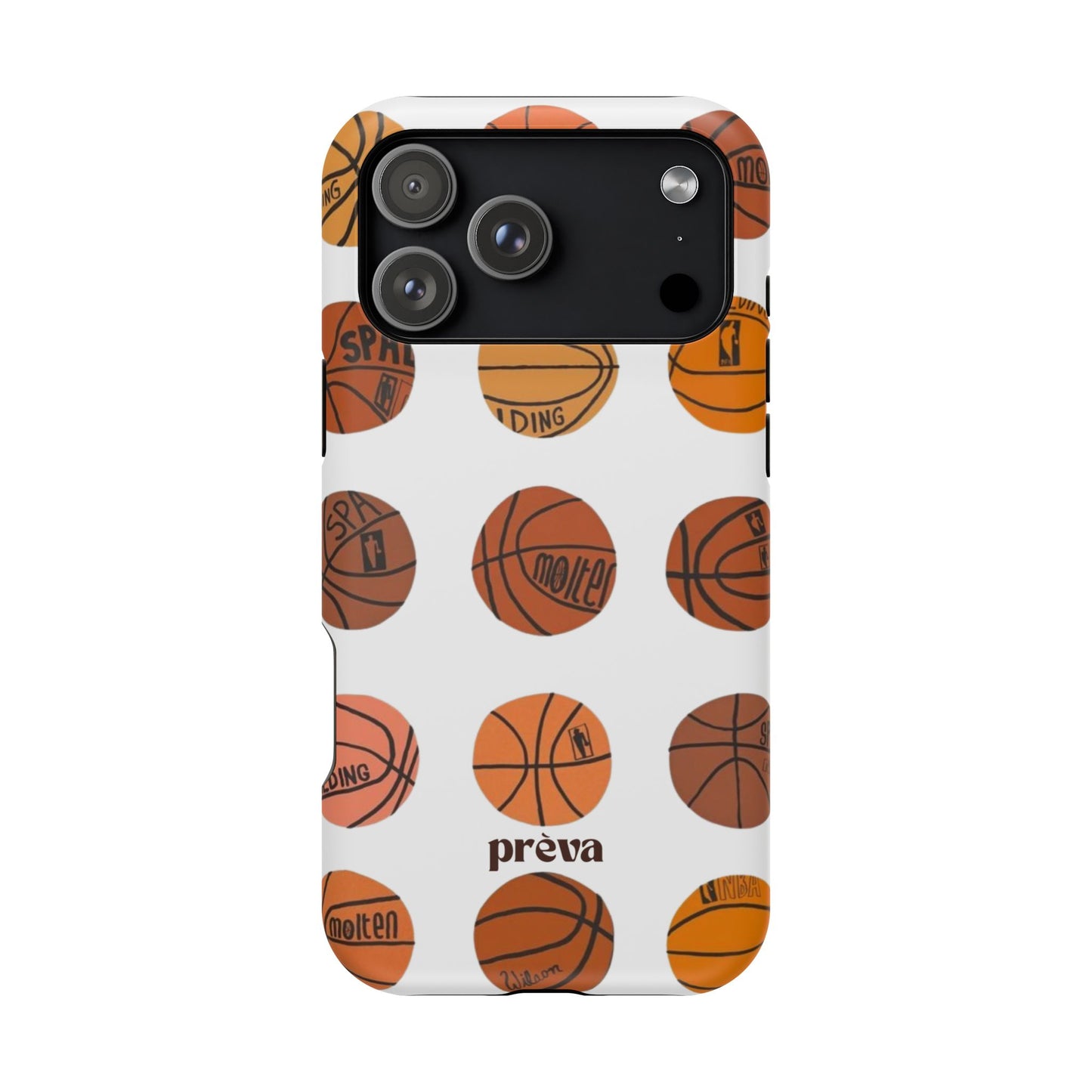 White Basketball Phone Case
