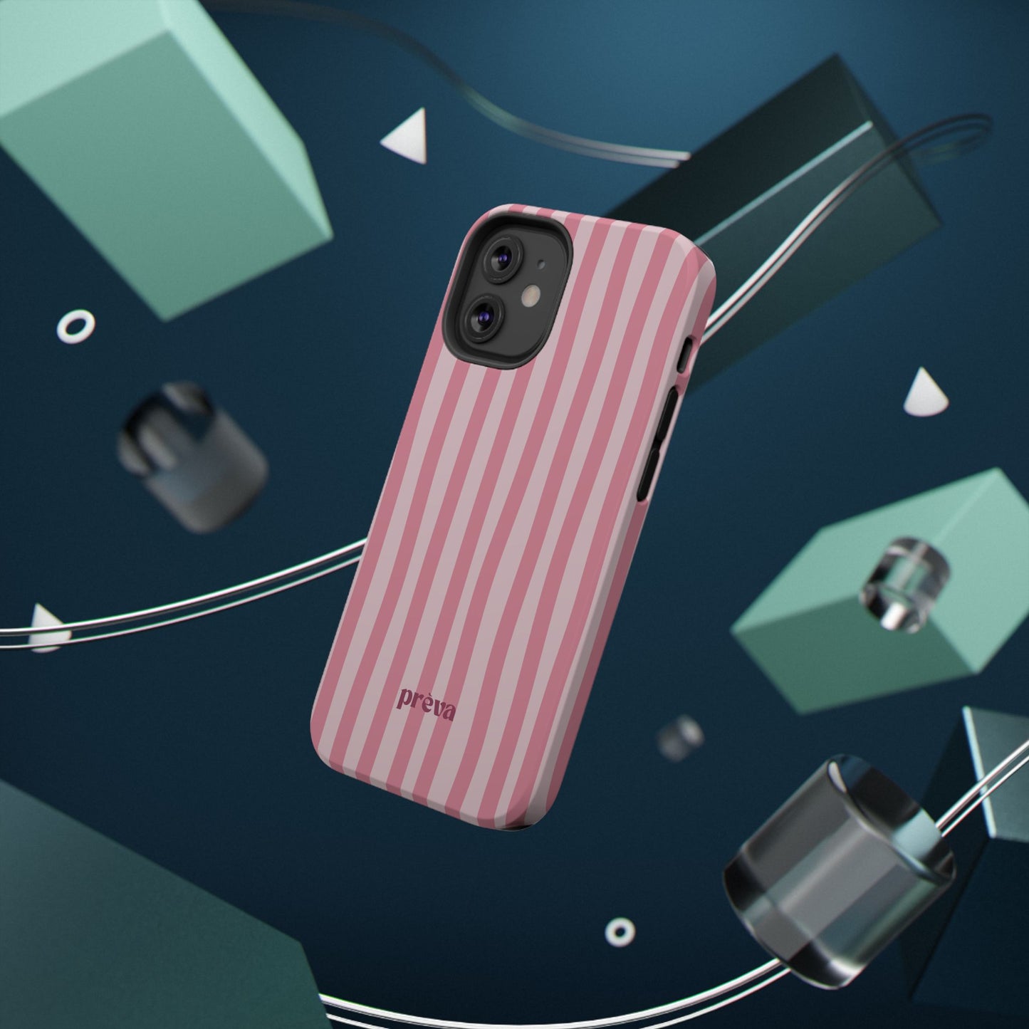 Pink Striped Phone Case