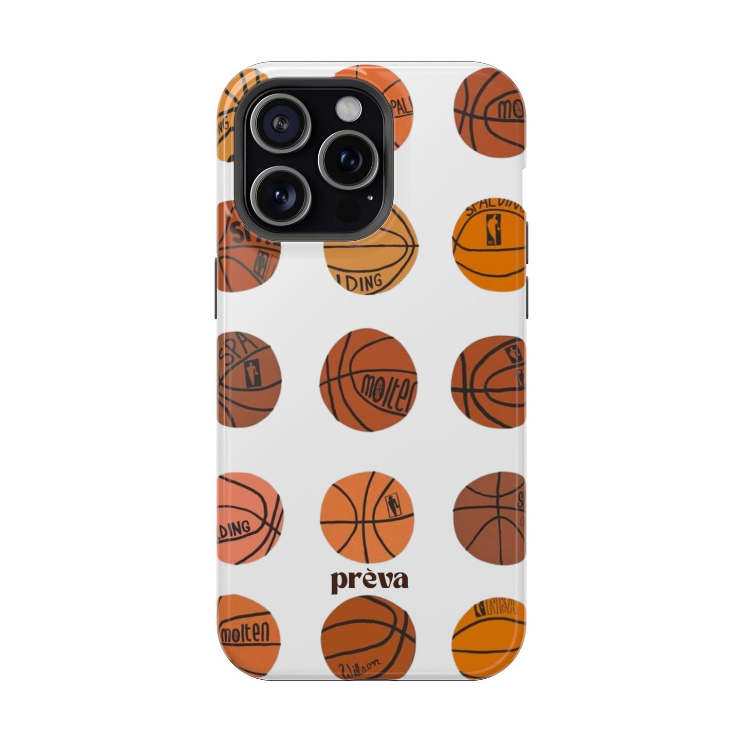 White Basketball Phone Case