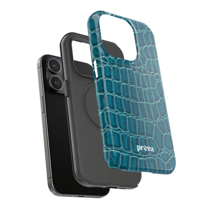 Teal Croc Phone Case