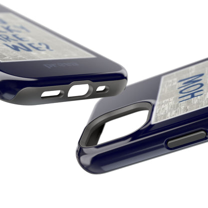 Navy How Lucky Are We Phone Case