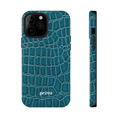 Teal Croc Phone Case
