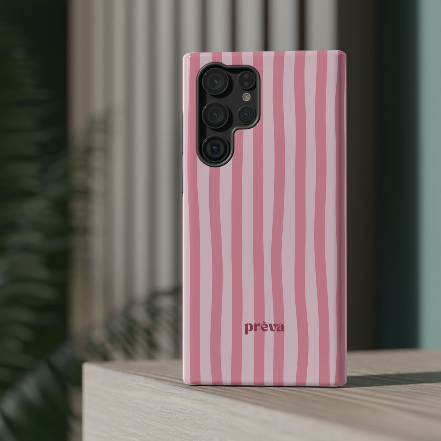 Pink Striped Phone Case