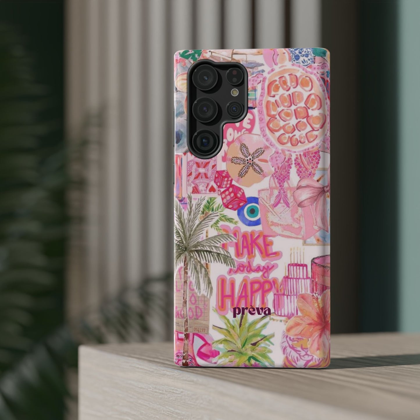 Pink Tropical Collage Phone Case