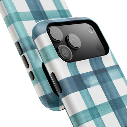 Teal Plaid Phone Case