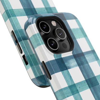 Teal Plaid Phone Case