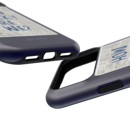 Navy How Lucky Are We Phone Case