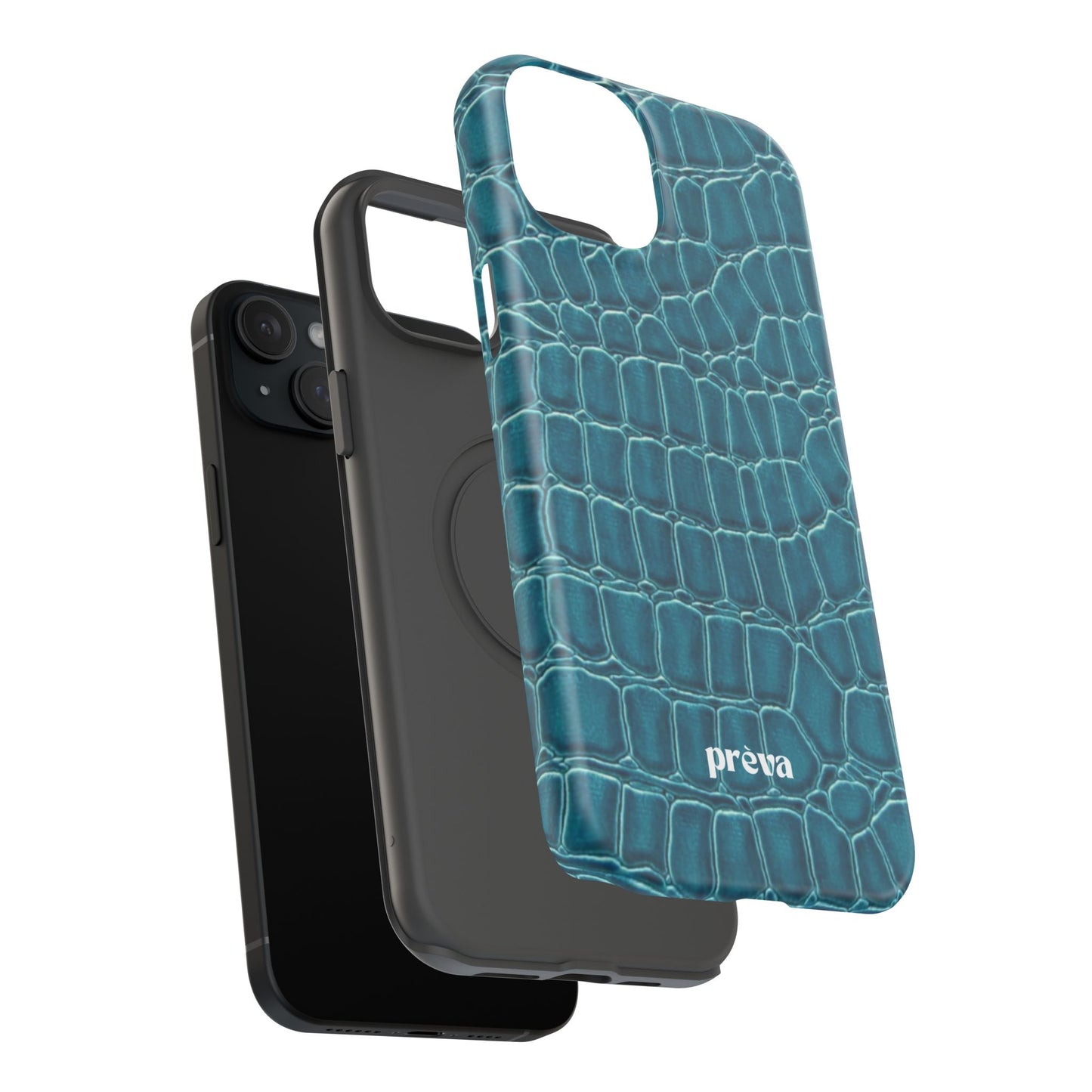Teal Croc Phone Case