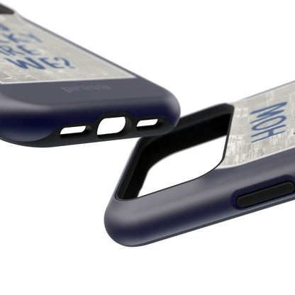 Navy How Lucky Are We Phone Case