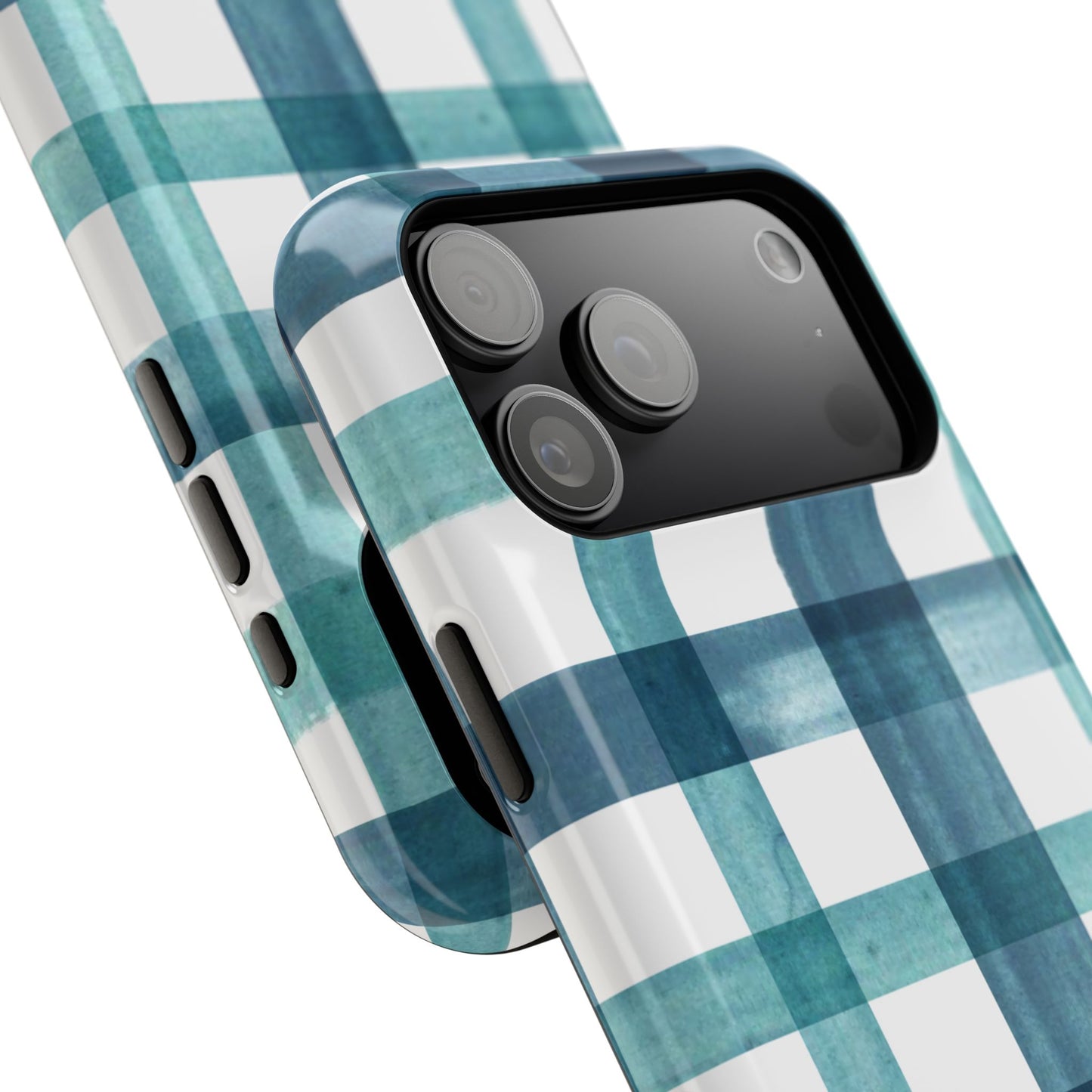 Teal Plaid Phone Case