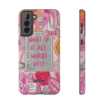Pink "What If It All Works Out?" Collage Phone Case