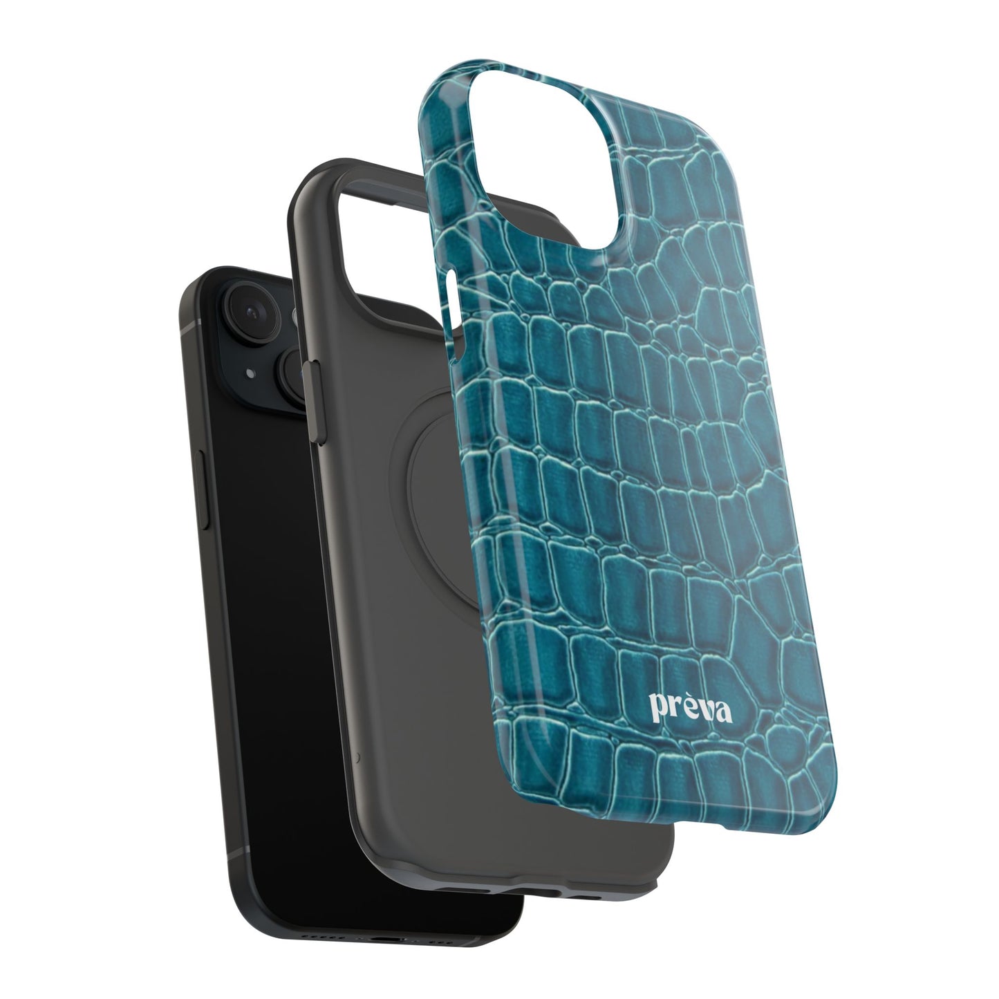 Teal Croc Phone Case